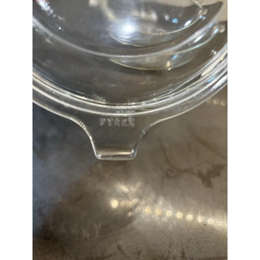 Pyrex Casserole Dish Clear 20 oz Round Glass 019 with 681-C-35 Lid